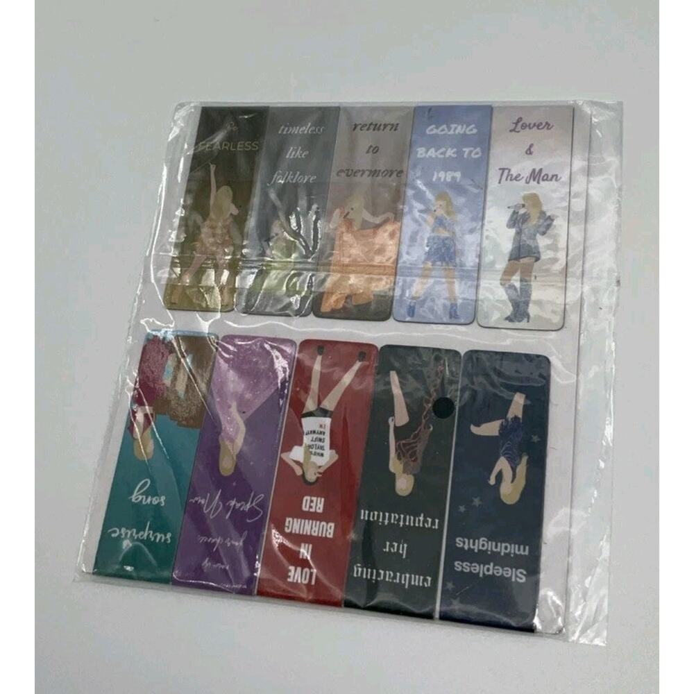 Taylor Swift 10 Albums Style Bookmarks Swiftie Gifts Read Books